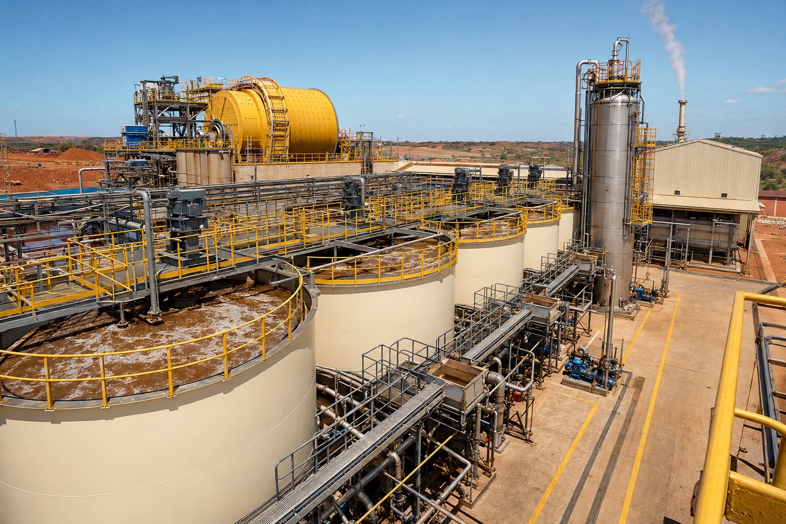 SorbiTech Cip Cil Gold Carbon Plant Carbon in Pulp Leach Gold Recovery