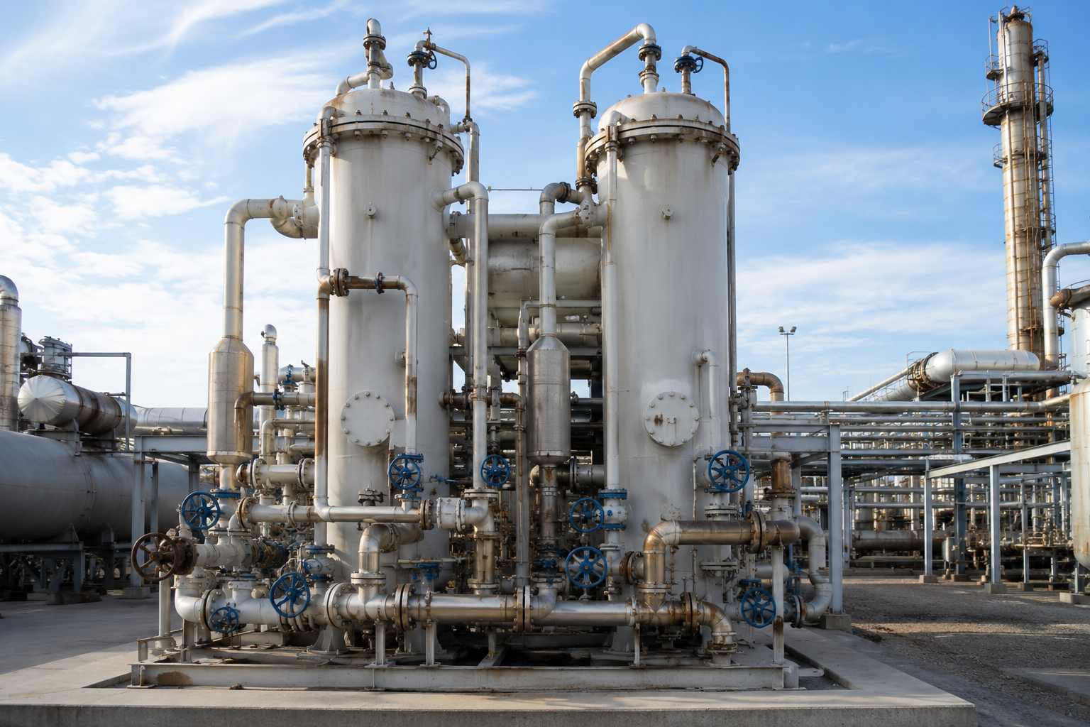 Twin adsorber gas generation plant