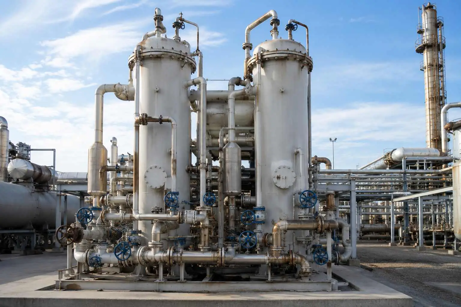 Twin adsorber gas generation plant