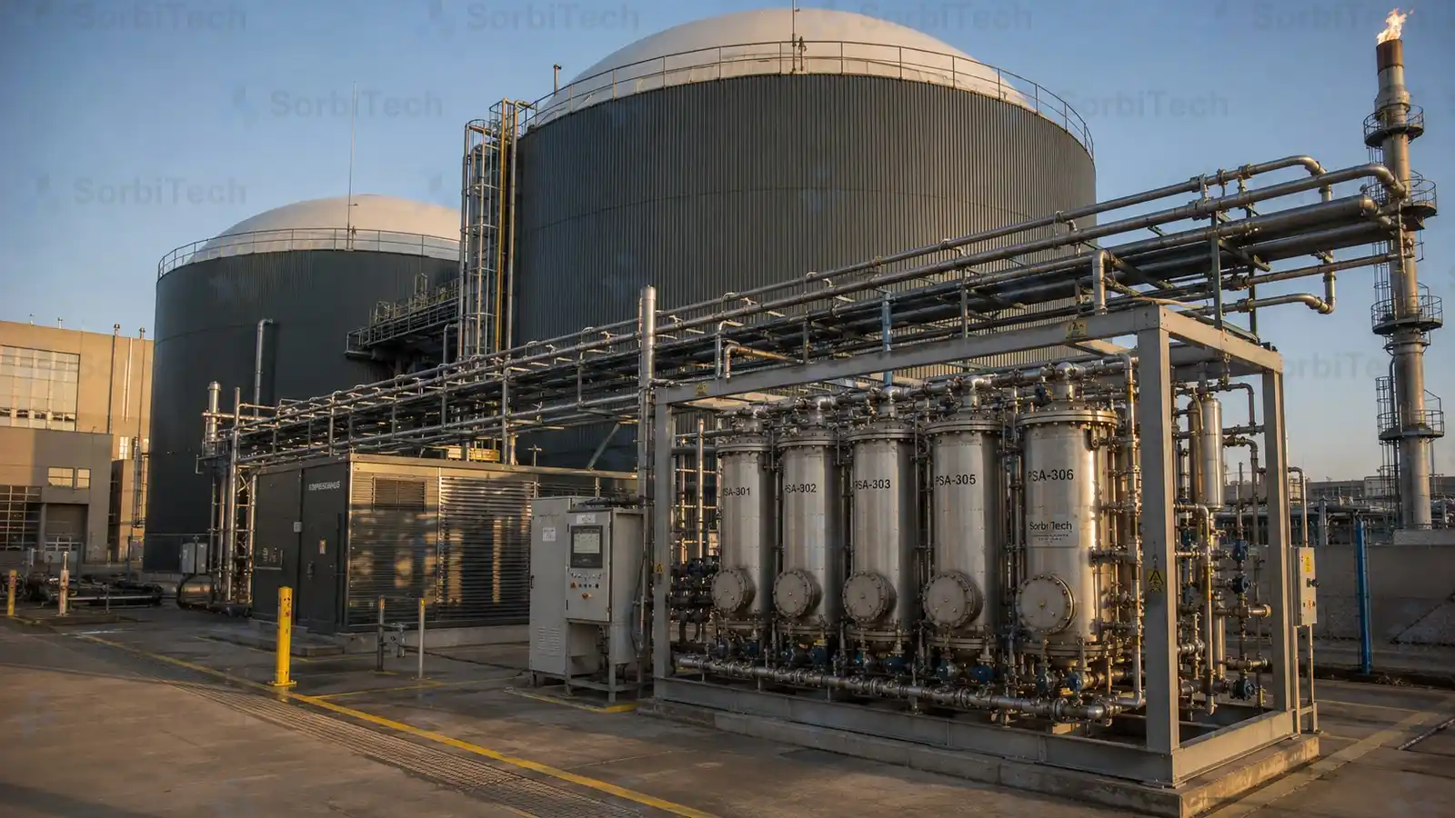 SorbiTech Biogas Upgrading Biomethane PSA Upgrading CMS