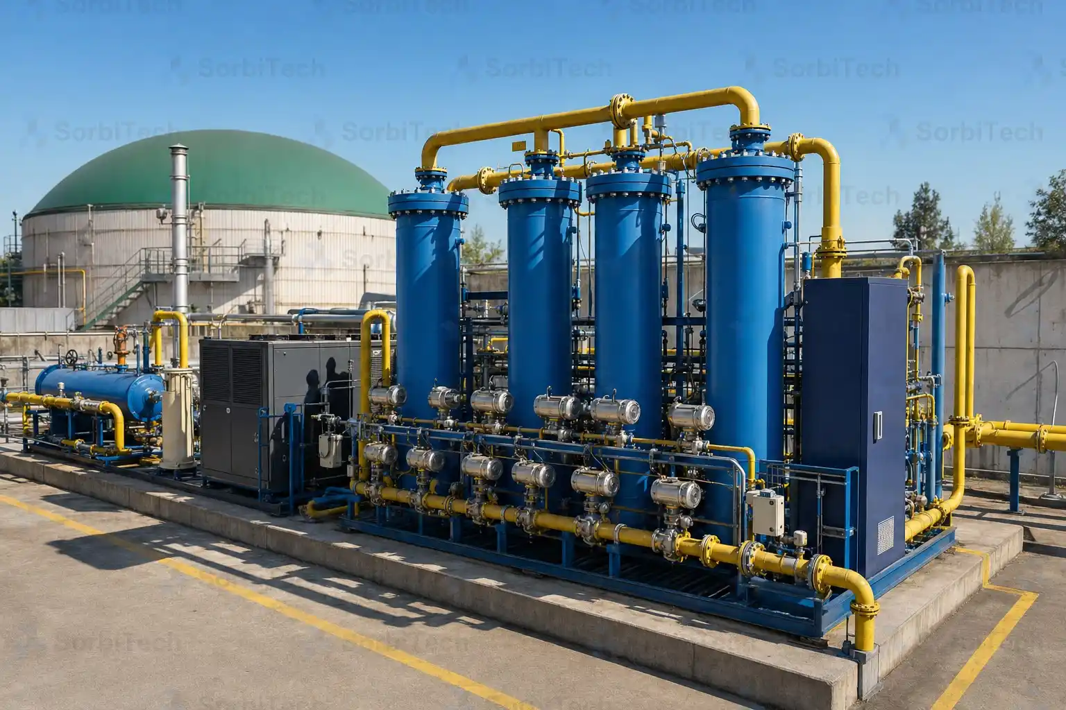 SorbiTech Biogas Upgrading Unit Biomethane PSA Carbon Molecular Sieve
