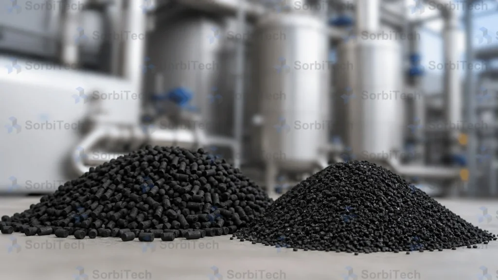 SorbiTech Impregnated Activated Carbon H2S Acid Gas Mercury Removal