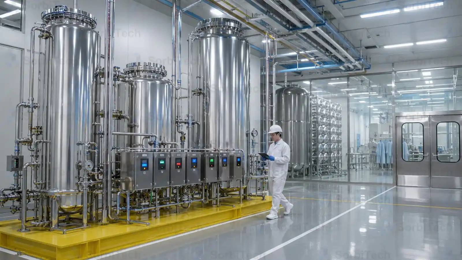 SorbiTech Industrial Process Water Purification GAC Contactor Semiconductor Utility