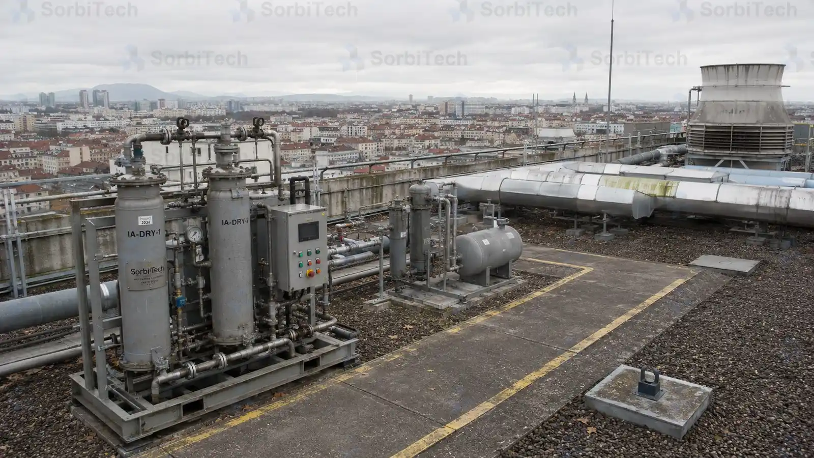 SorbiTech Instrument Plant Air Drying Heatless Instrument Air Heatless Activated Alumina