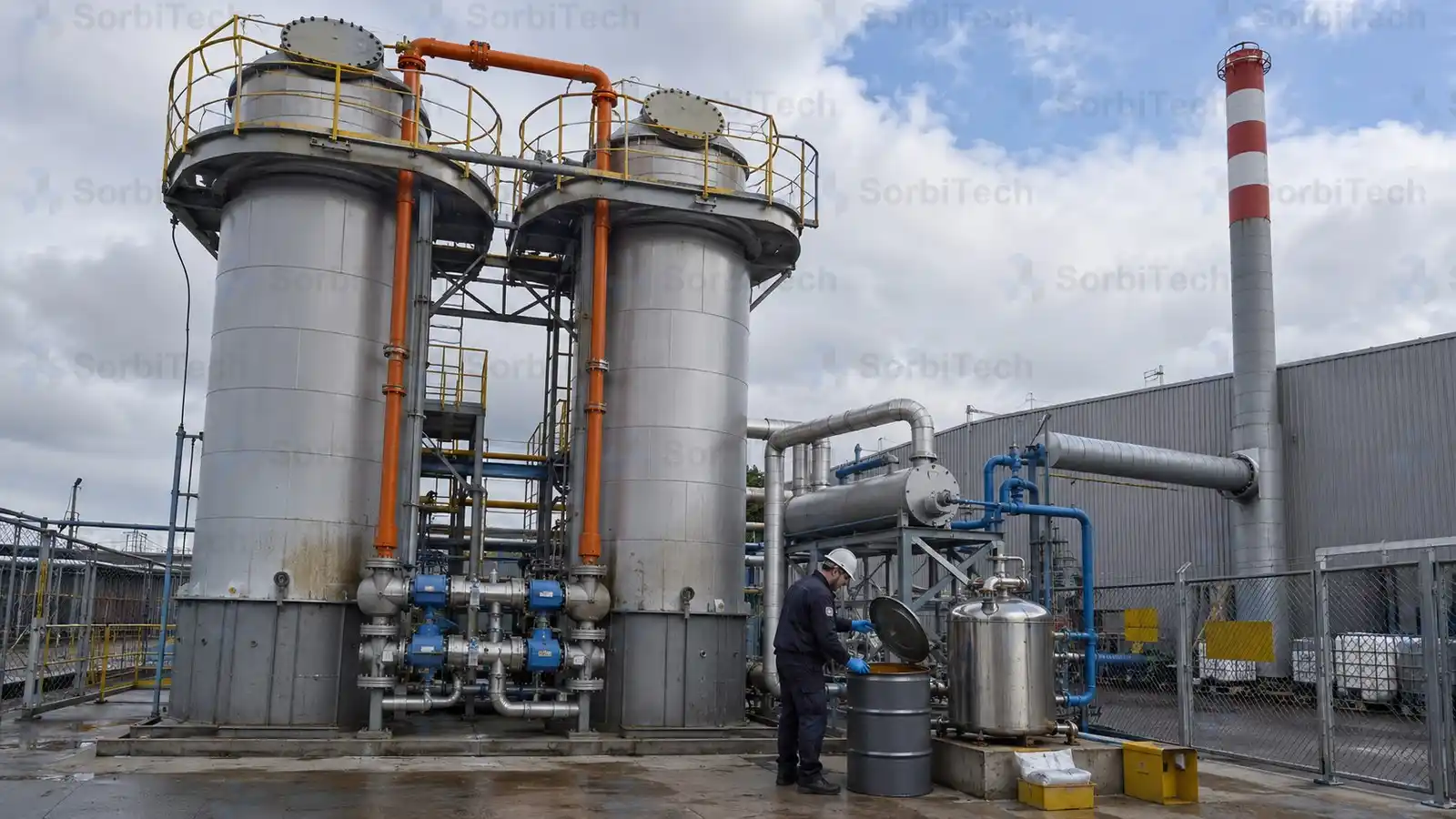 SorbiTech Solvent Vapor Recovery Twin Tower Ac VRU Steam Regen Flexographic